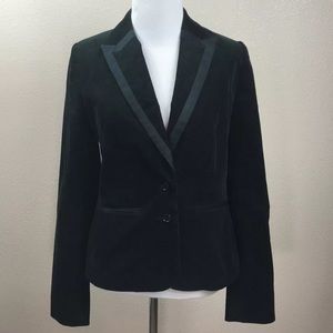 💐Club Monaco Black Blazer Sz 4 Corduroy Tuxedo